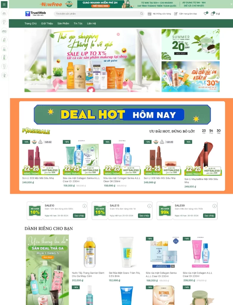 Thiết Kế Website Mỹ Phẩm - Tối Ưu SEO - Tiết Kiệm Chi Phí 5 Thiết Kế Website Mỹ Phẩm - Tối Ưu SEO - Tiết Kiệm Chi Phí