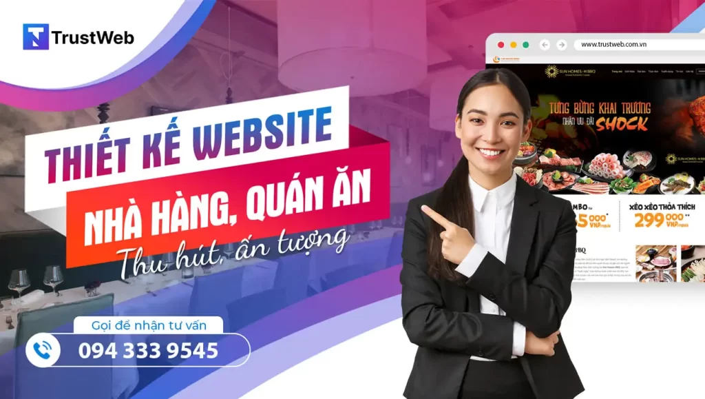 thiết kế website quán ăn